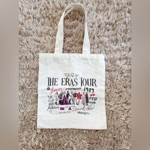 Taylor Swift The Eras Tour 1988 White Canvas Print Tote Bag